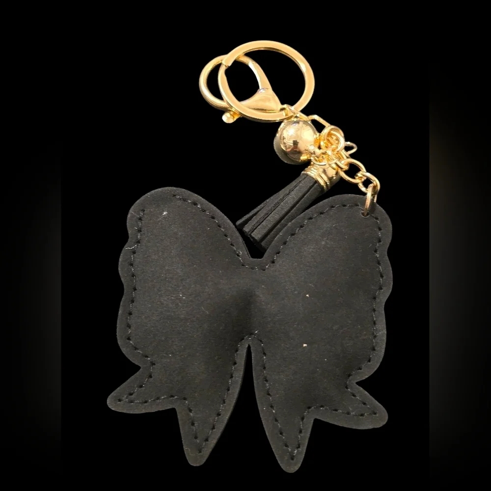 Sparkling Leopard Bow Bag Charm Keychain